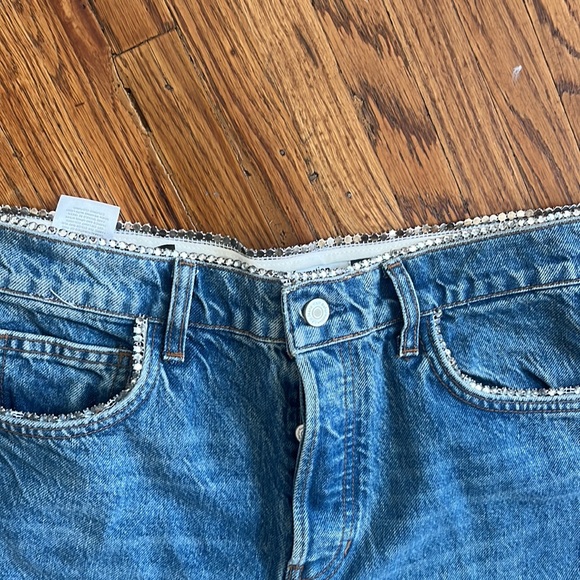 Reformation Stardust Colorado Crystal High Rise Straight Jeans 28 - Picture 11 of 14